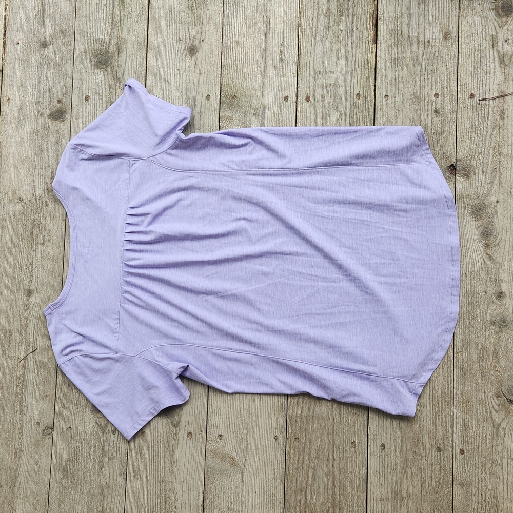 Duluth Light Purple Lavender Activewear V-Neck Workout T-Shirt Size Medium - Picture 5 of 6